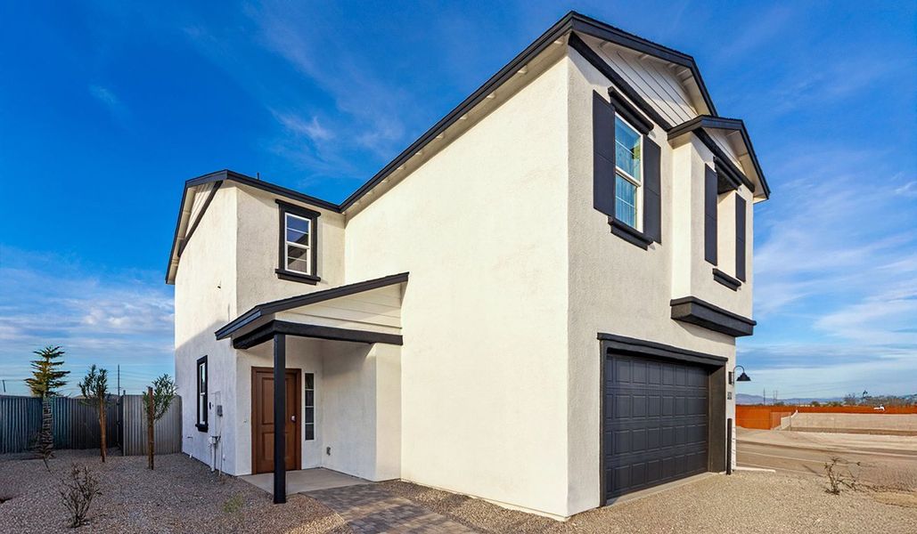 Front exterior of a home in the Redford Estates community, located in Tucson, AZ (Image 5).