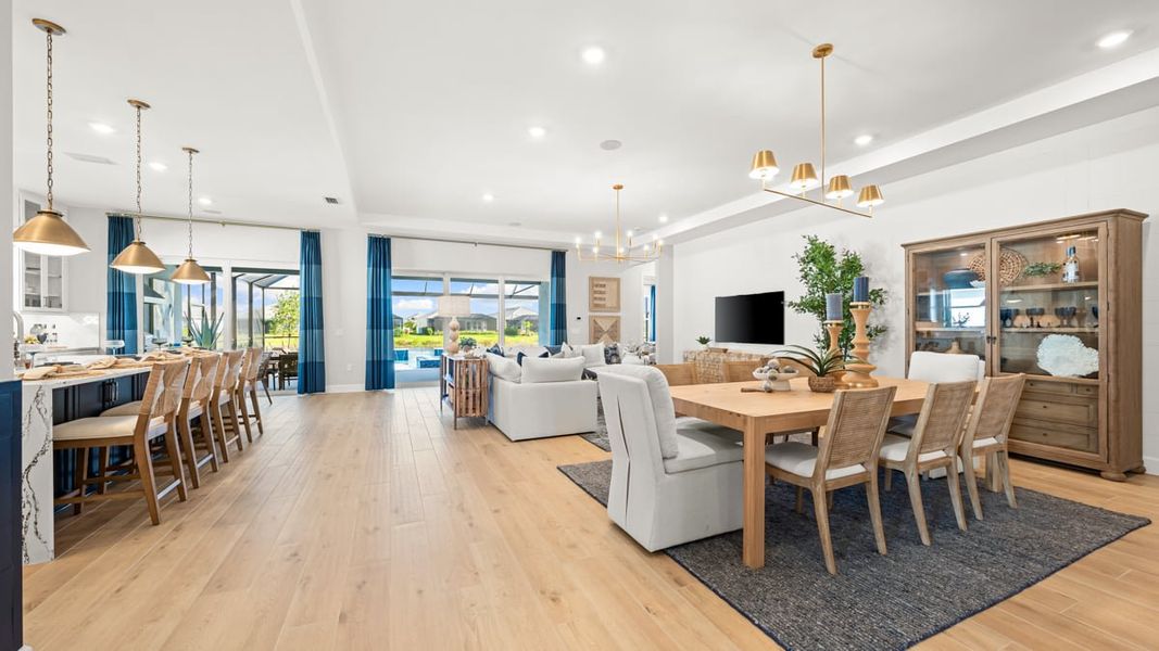 Furnished interior in a model home at Esplanade by the Islands in Naples (Image 42).