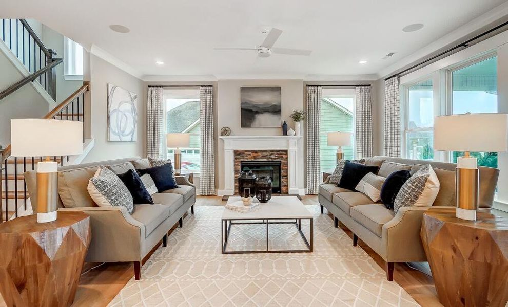 Furnished interior in a model home at The Fairways at Springlake in York (Image 7).