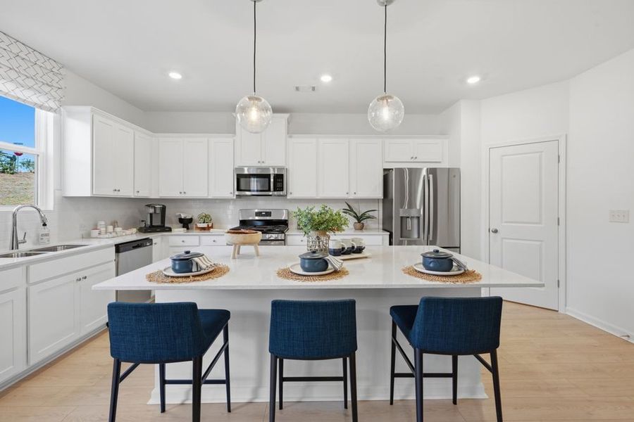 Furnished interior in a model home at Falls Creek in Flowery Branch (Image 3).