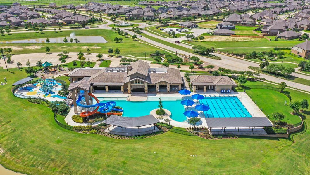 Aerial view of the Villarosa at Tamarron community in Katy, TX, showing layout and nearby surroundings (Image 11).