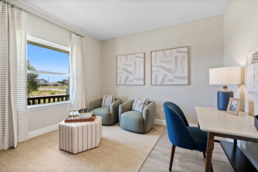 Furnished interior in a model home at Spirit Of Sebastian in Sebastian (Image 9). Furnished interior in a model home at Spirit Of Sebastian in Sebastian (Image 9).