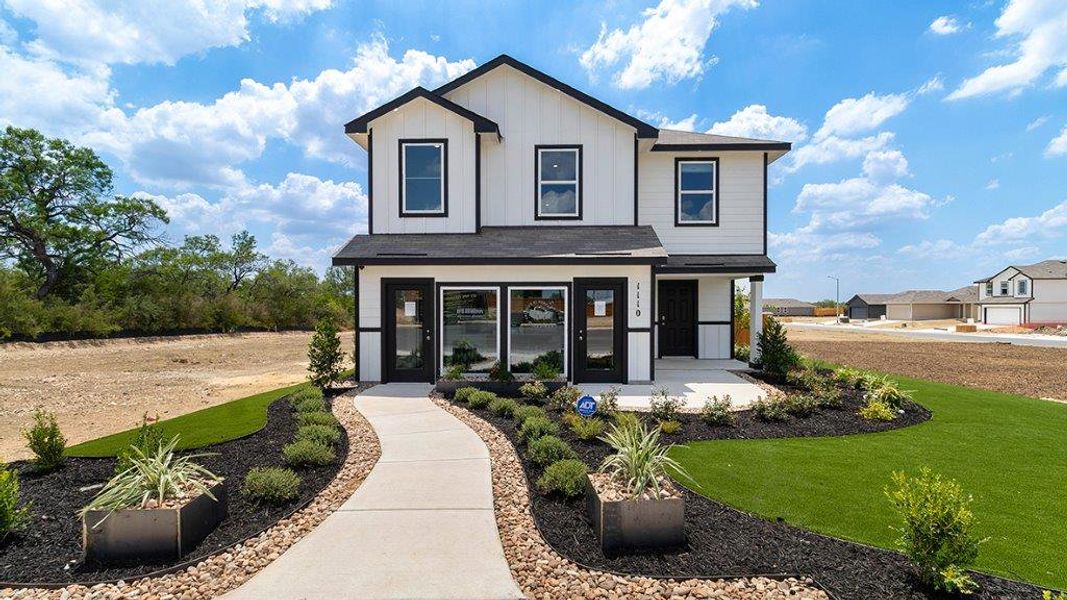 Front exterior of a home in the Lucero community, located in San Antonio, TX (Image 1).