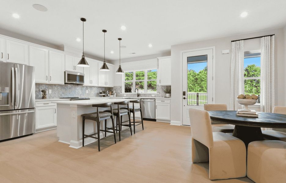 Furnished interior in a model home at Grahym at Southbridge in Fort Mill (Image 3).