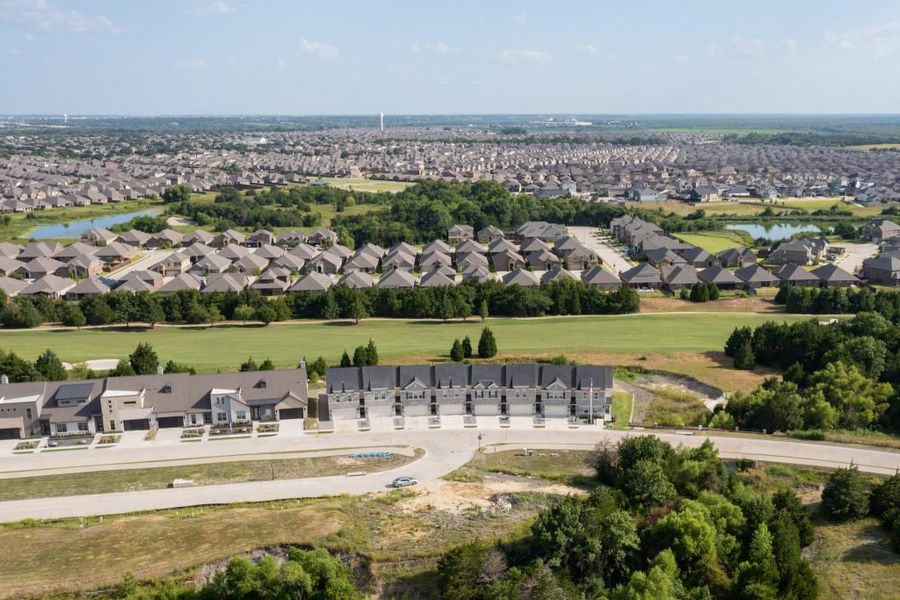 Aerial view of the Heath Golf and Yacht Club community in Heath, TX, showing layout and nearby surroundings (Image 12).