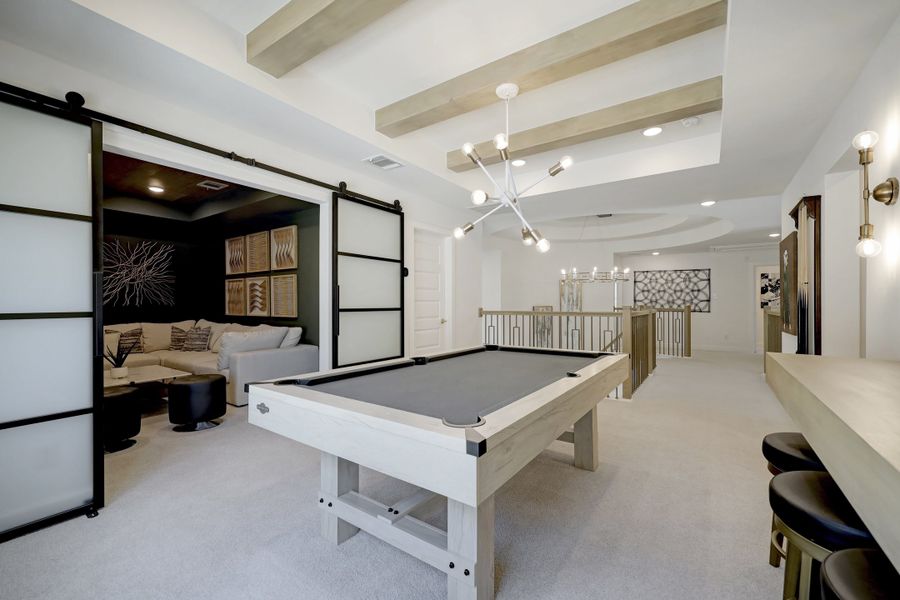 Furnished interior in a model home at Harvest Green - 60' in Richmond (Image 14).