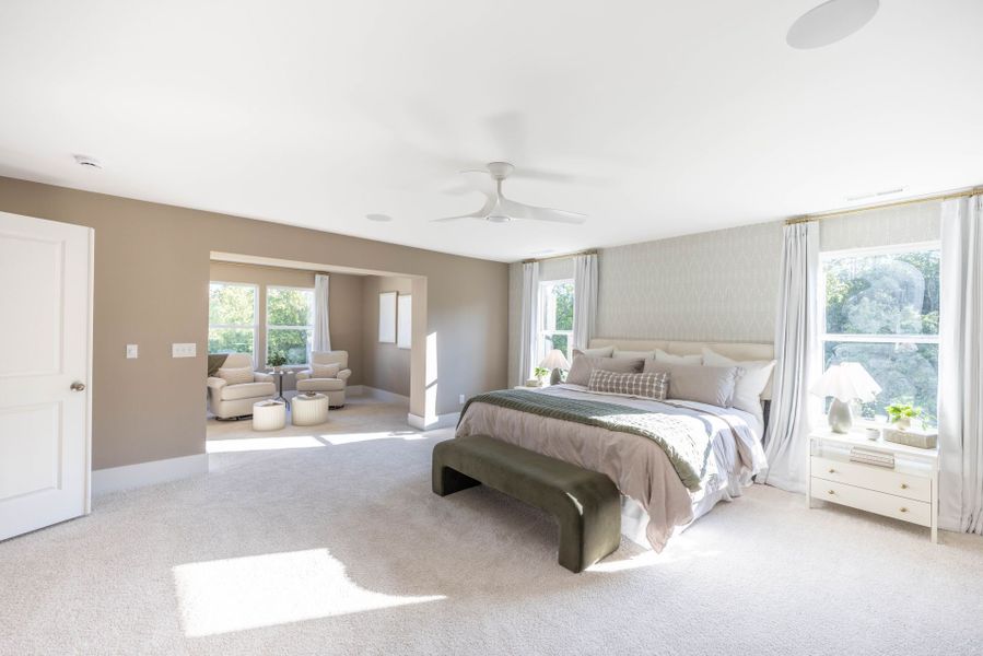 Furnished interior in a model home at Somerset Heights Single Family in Winston-Salem (Image 5).