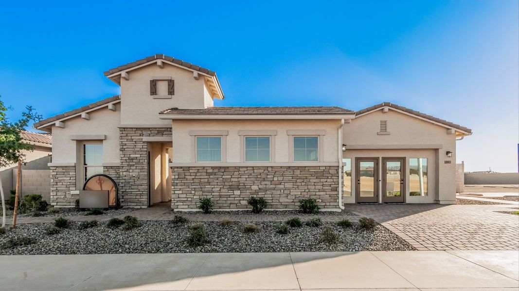 Front exterior of a home in the Windrose community, located in Waddell, AZ (Image 3).