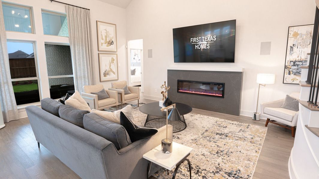 Furnished interior in a model home at Las Lomas in Forney (Image 8).