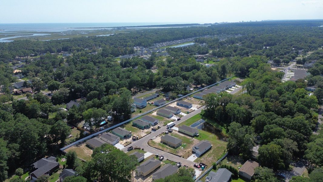 Aerial view of the Southshore Bay community in Sunset Beach, NC, showing layout and nearby surroundings (Image 9).