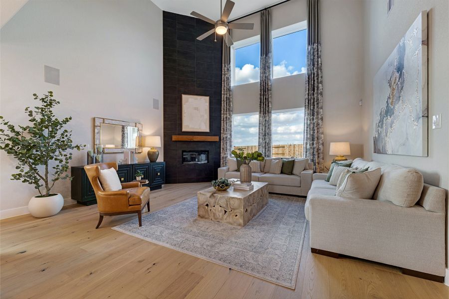 Furnished interior in a model home at Sunterra Lakes in Brookshire (Image 30).