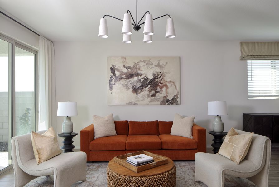Furnished interior in a model home at Sabino at Wales Ranch in San Tan Valley (Image 3).