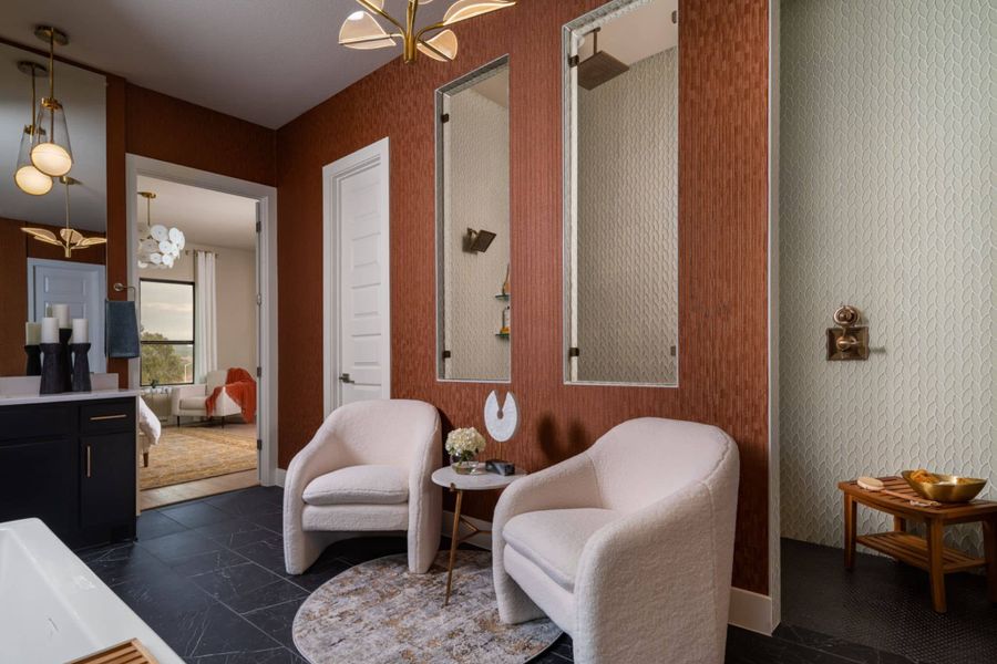 Furnished interior in a model home at Wellington in Haslet (Image 9).
