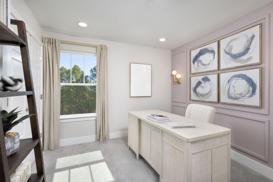 Furnished interior in a model home at Powell in Angier (Image 8).