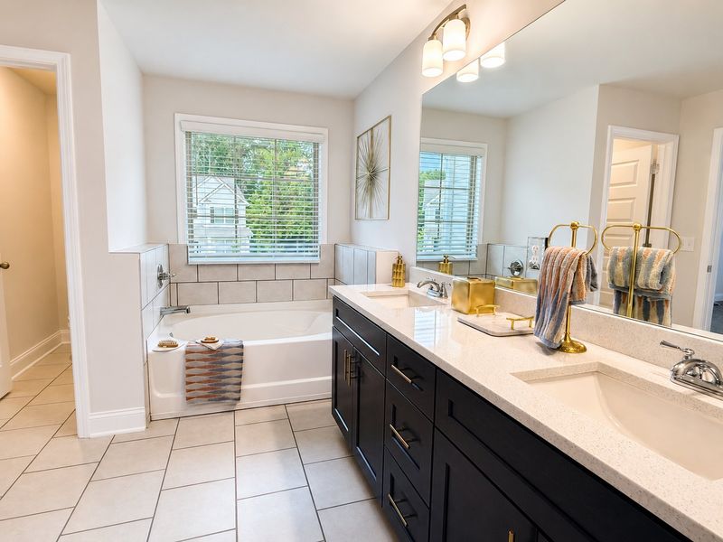 Furnished interior in a model home at Stratford Square in Lawrenceville (Image 16). Furnished interior in a model home at Stratford Square in Lawrenceville (Image 16).