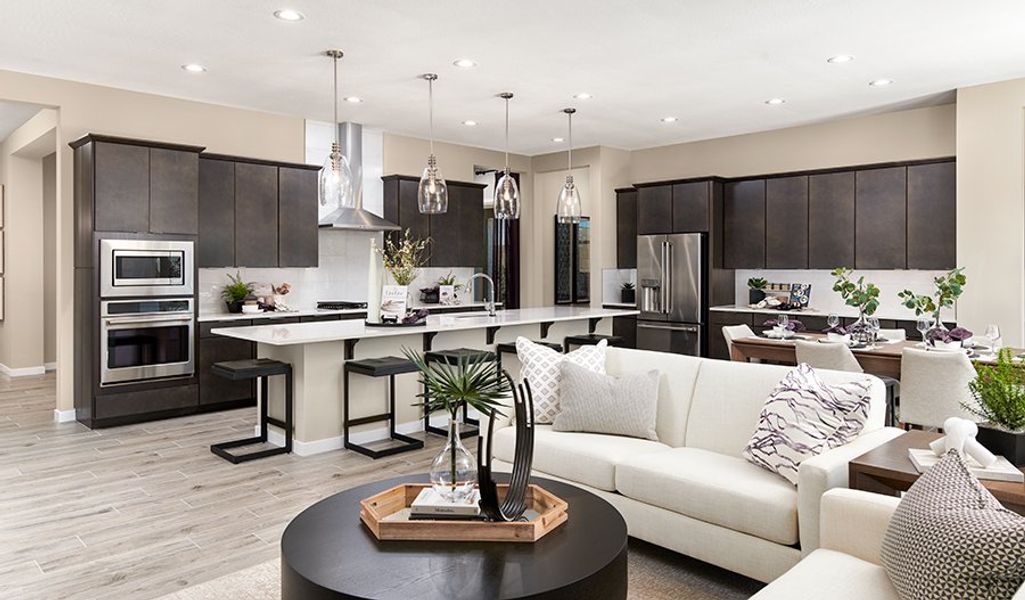Furnished interior in a model home at Saguaro Reserve III in Marana (Image 27).
