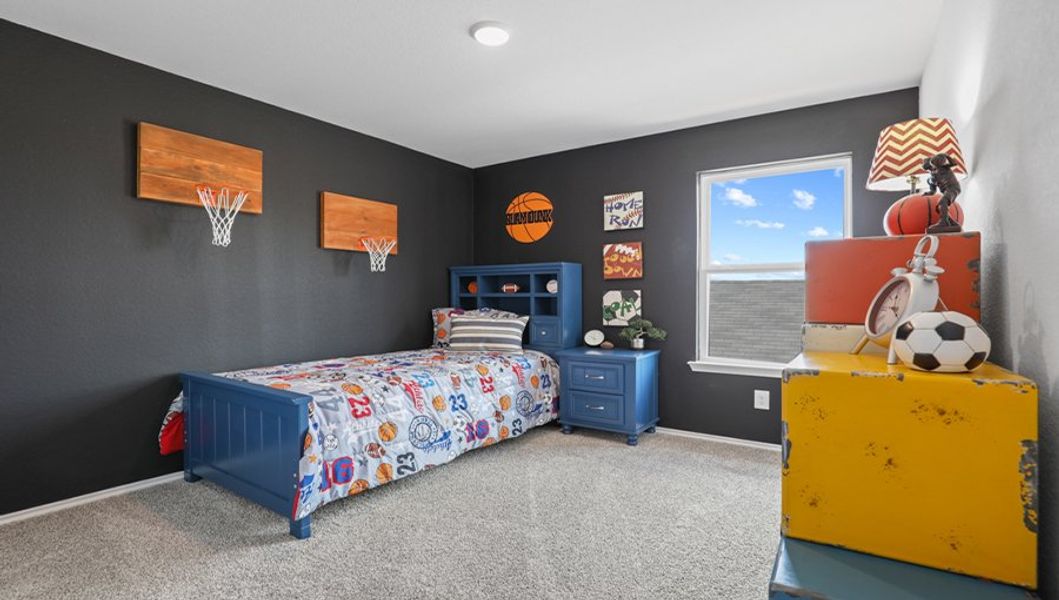 Furnished interior in a model home at Breckenridge Forest in Spring (Image 38).