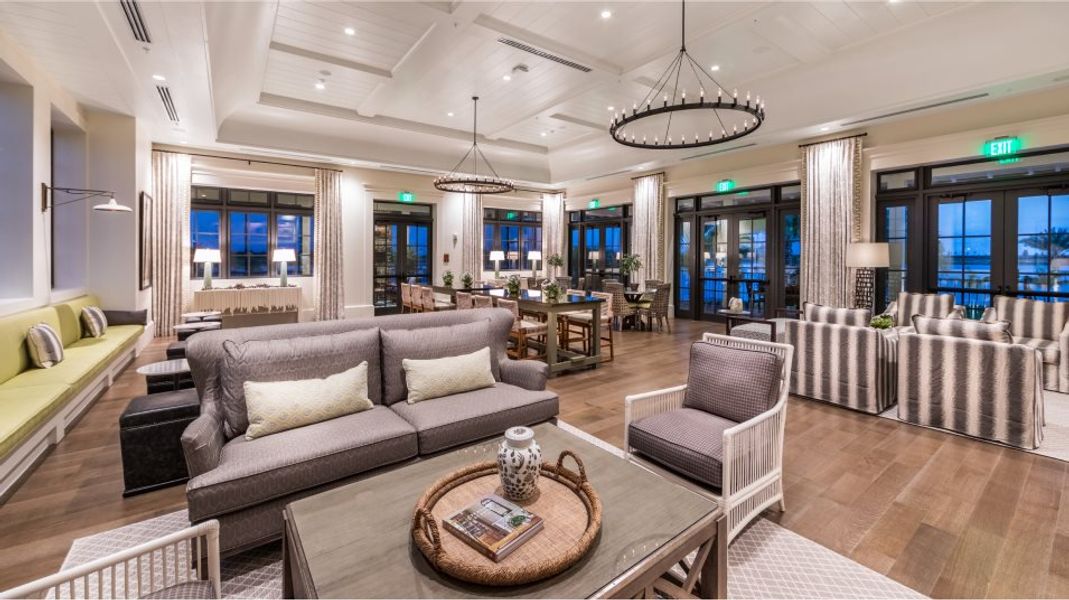 Arden clubhouse lakehouse seating area