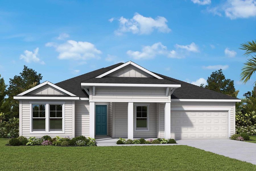 Front exterior of a home in the The Preserve at Laurelton – Haven Collection community, located in Green Cove Springs, FL (Image 12).
