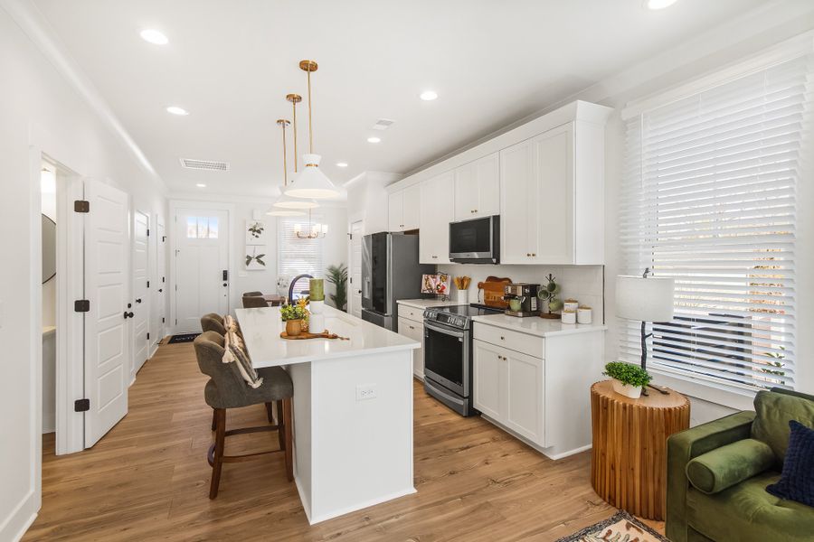 Furnished interior in a model home at Hawthorne Summit in Greenville (Image 27).