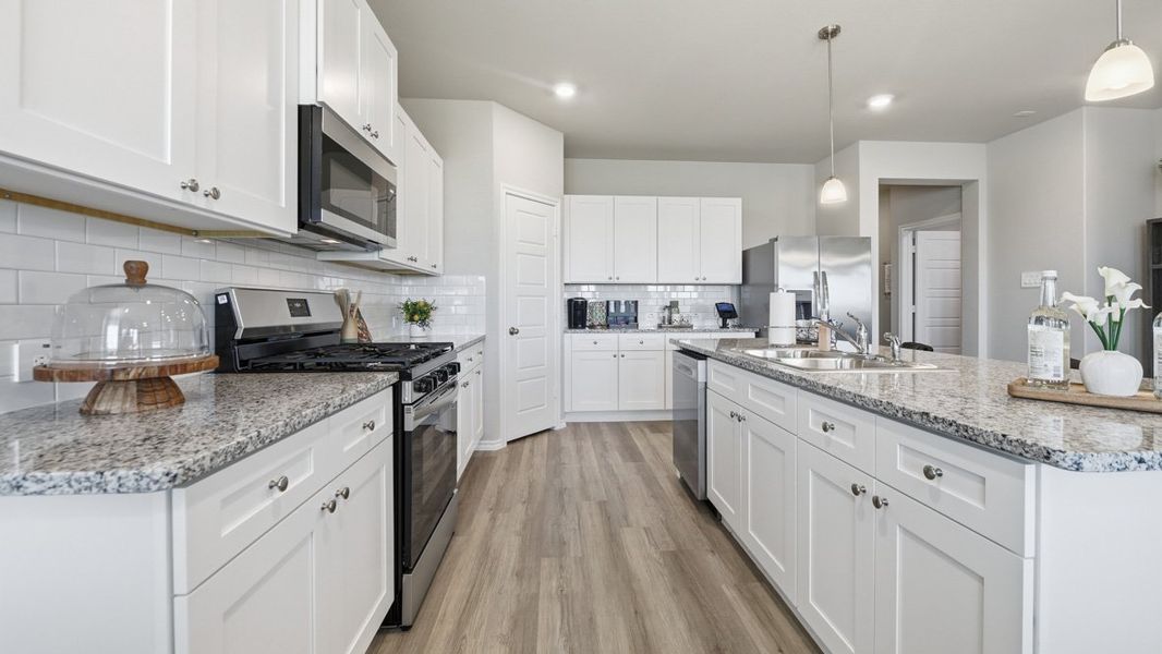 Furnished interior in a model home at Trails of Elizabeth Creek in Fort Worth (Image 10).