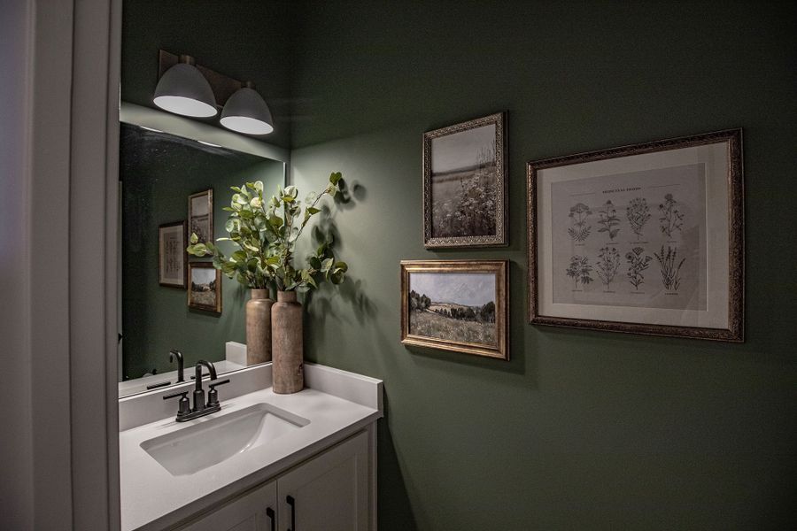 Furnished interior in a model home at Amherst in Cordova (Image 32).