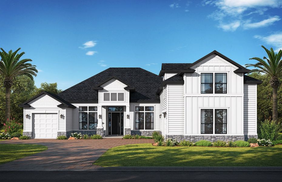 Front exterior of a home in the Southwind Plantation community, located in St. Augustine, FL (Image 9).