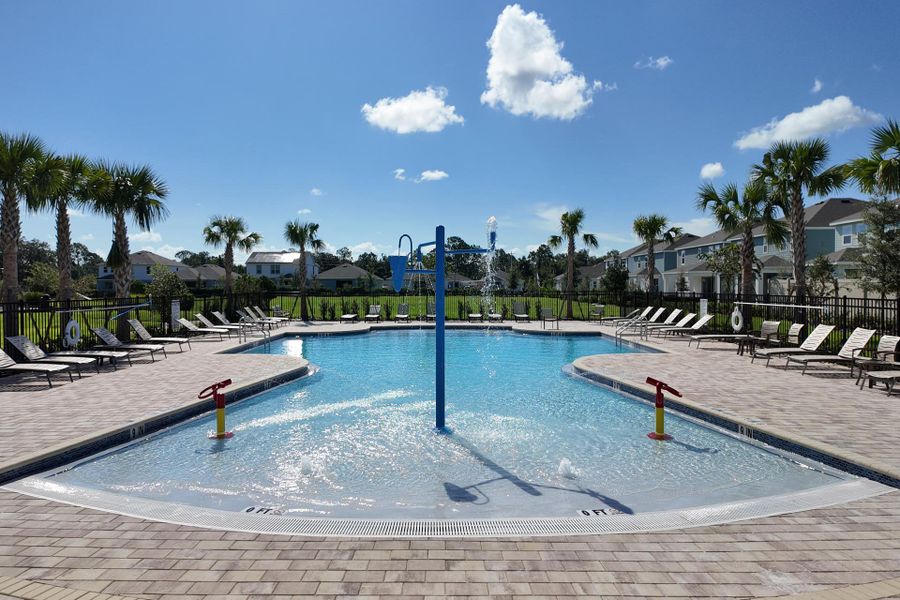 Zero-entry swimming pool & cabana Zero-entry swimming pool & cabana