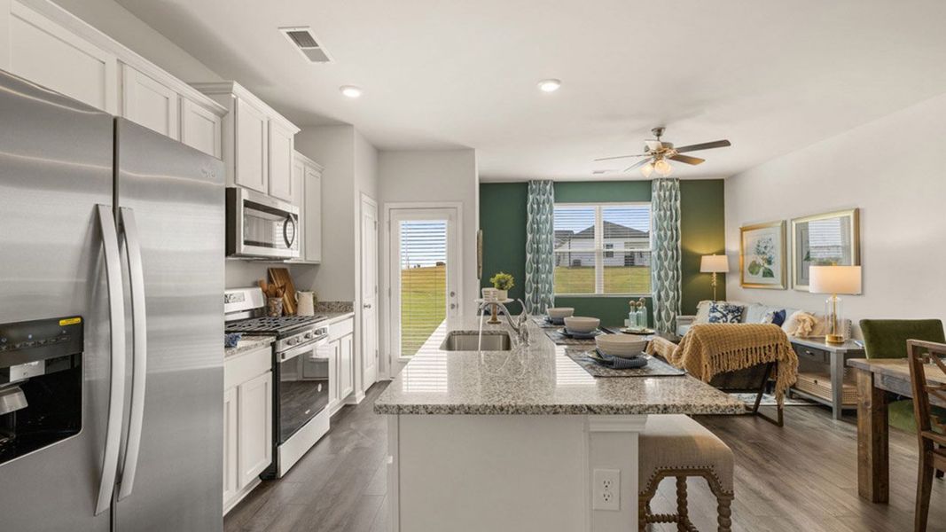 Furnished interior in a model home at The Abbey at Trolley Run Station in Aiken (Image 13).