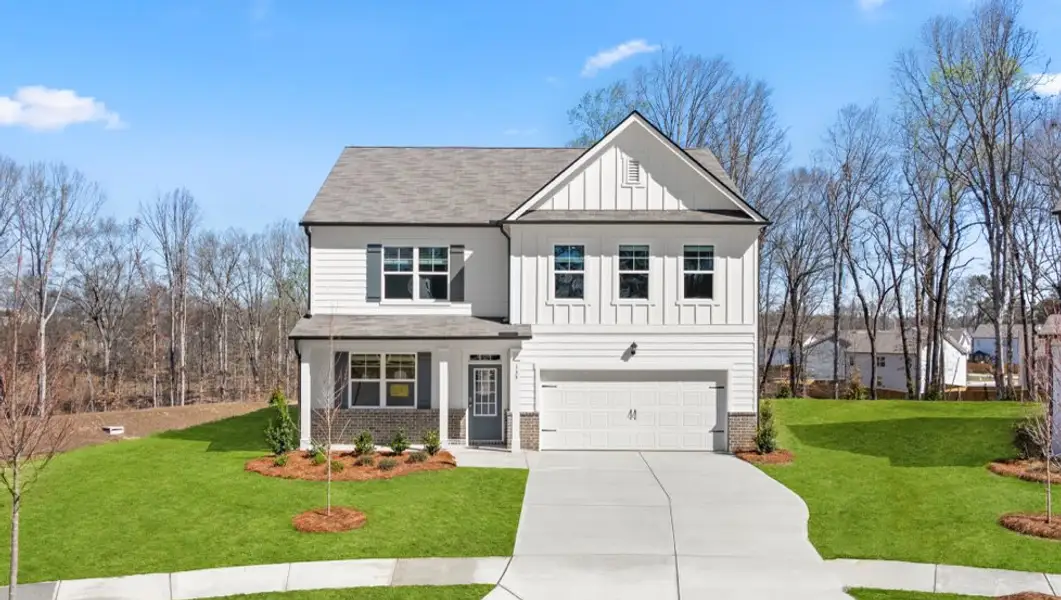Front exterior of a home in the Braselton Village community, located in Braselton, GA (Image 5). Front exterior of a home in the Braselton Village community, located in Braselton, GA (Image 5).