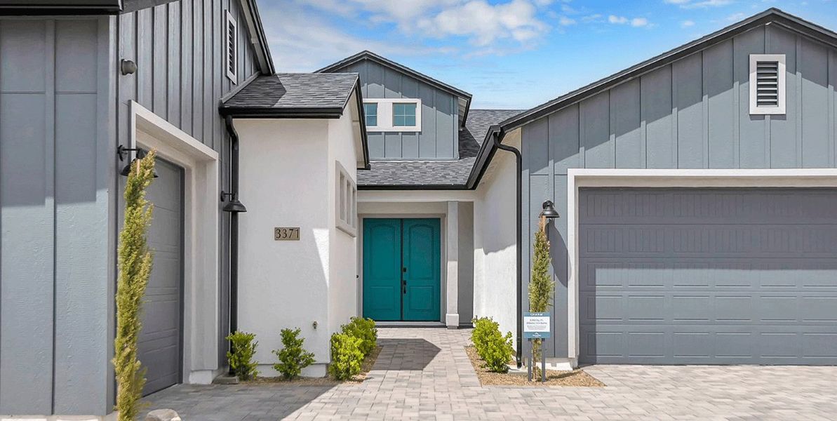 Front exterior of a home in the Summit at The Dells community, located in Prescott, AZ (Image 2).