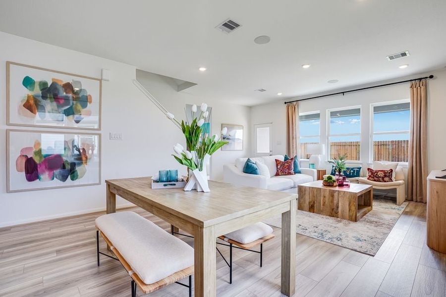 Furnished interior in a model home at Raburn Reserve 50s in Tomball (Image 80).