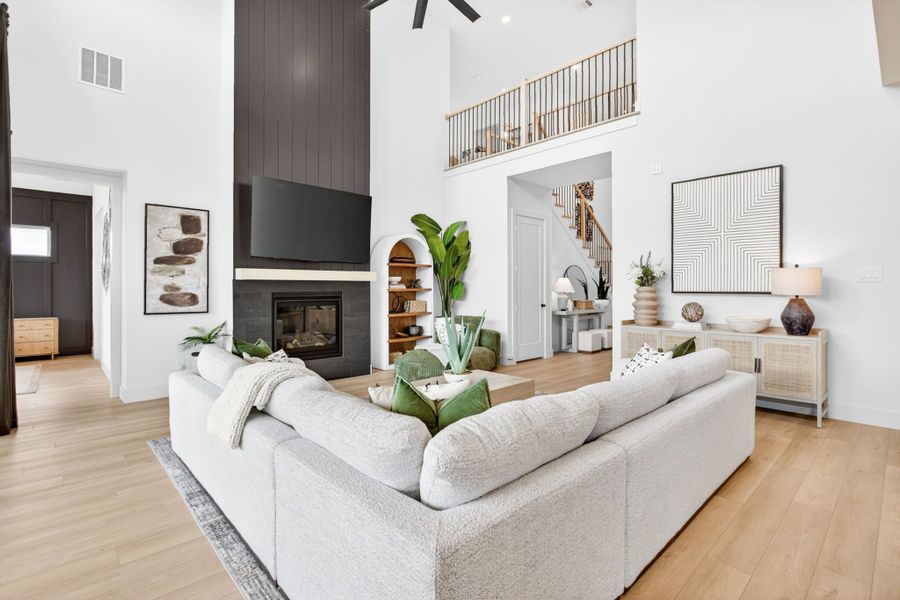 Furnished interior in a model home at Wildflower Ranch in Fort Worth (Image 56).