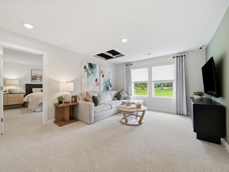 Furnished interior in a model home at Southwell Commons in Anderson (Image 10). Furnished interior in a model home at Southwell Commons in Anderson (Image 10).