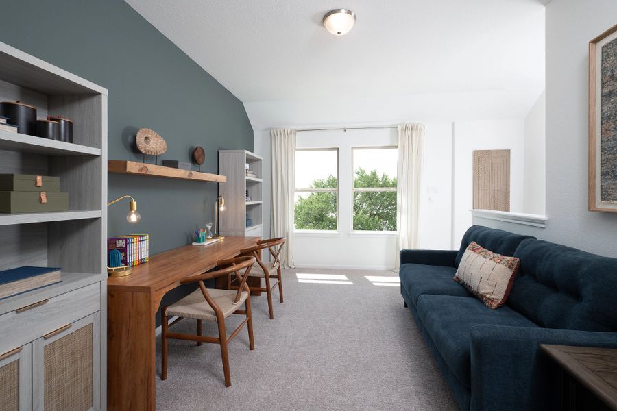 Furnished interior in a model home at Spring Creek Trails in Magnolia (Image 9). Furnished interior in a model home at Spring Creek Trails in Magnolia (Image 9).