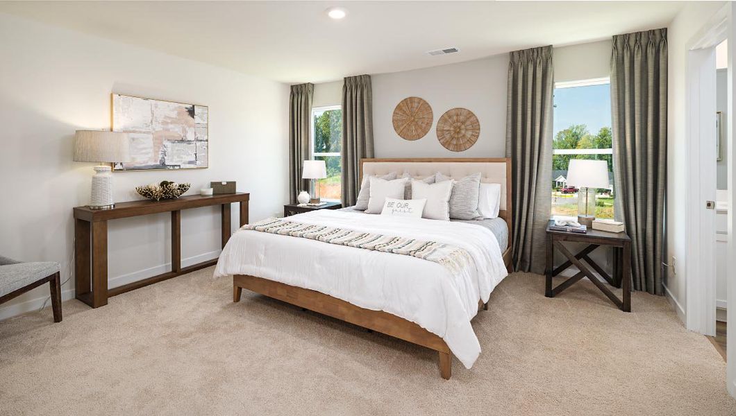 Furnished interior in a model home at Sonoma Hills in Charlotte (Image 18).