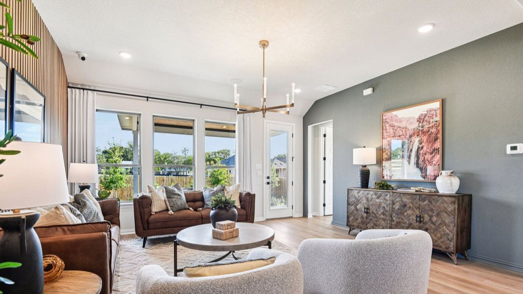 Furnished interior in a model home at Clear Creek in New Braunfels (Image 7).