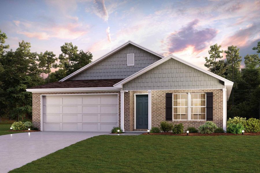 A house with a garage. A house with a garage.