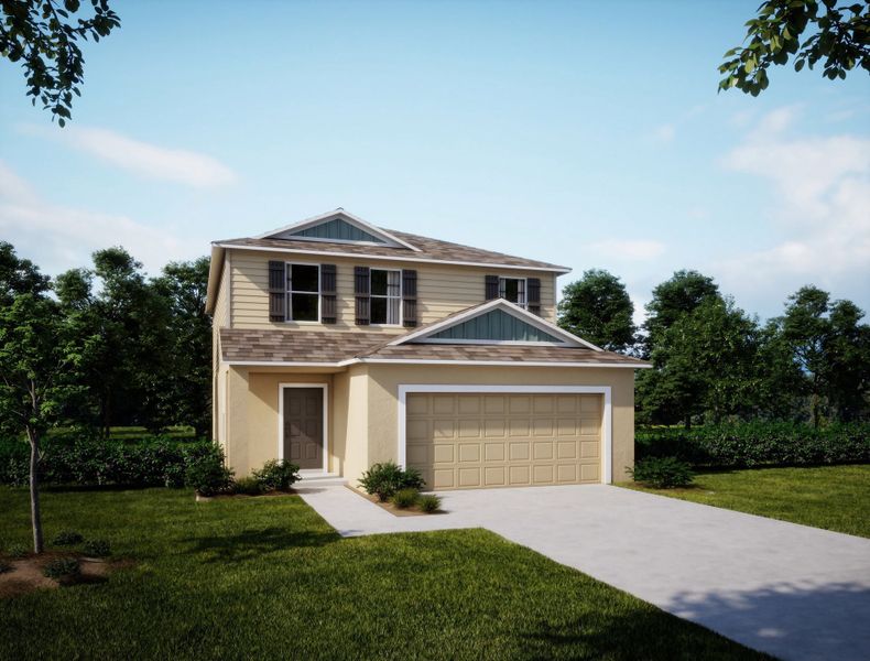 Front exterior of a home in the Andover Ridge community, located in Deland, FL (Image 1). Front exterior of a home in the Andover Ridge community, located in Deland, FL (Image 1).