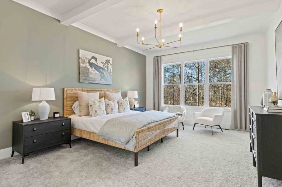 Furnished interior in a model home at Arden on Lanier in Cumming (Image 9).