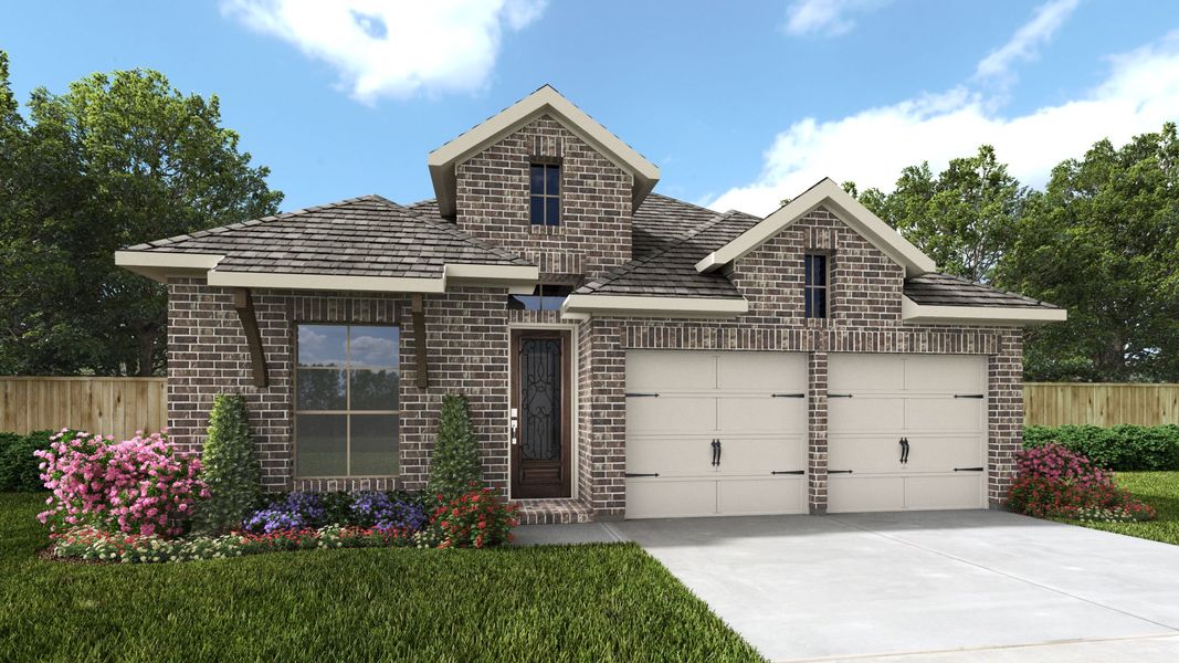 Front exterior of a home in the Valencia community, located in Manvel, TX (Image 4).