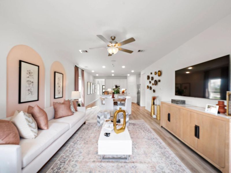 Furnished interior in a model home at The Villages at WestPointe in Dayton (Image 7).