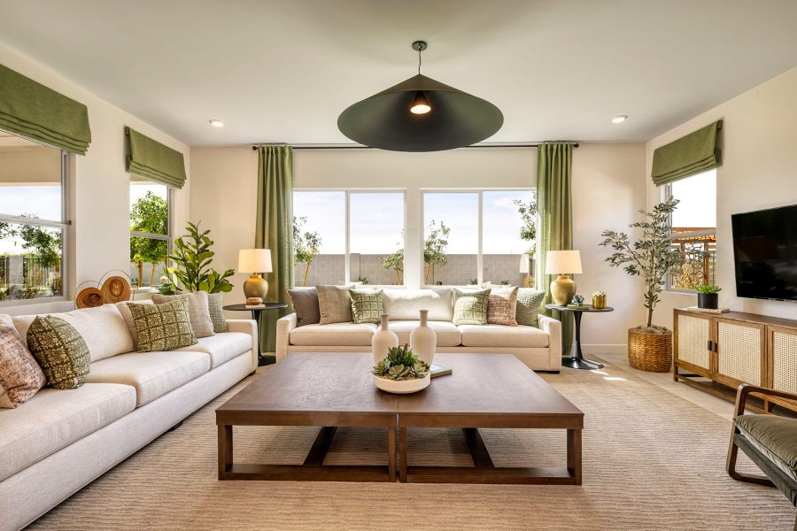 Furnished interior in a model home at Molino at Soleo in San Tan Valley (Image 4).