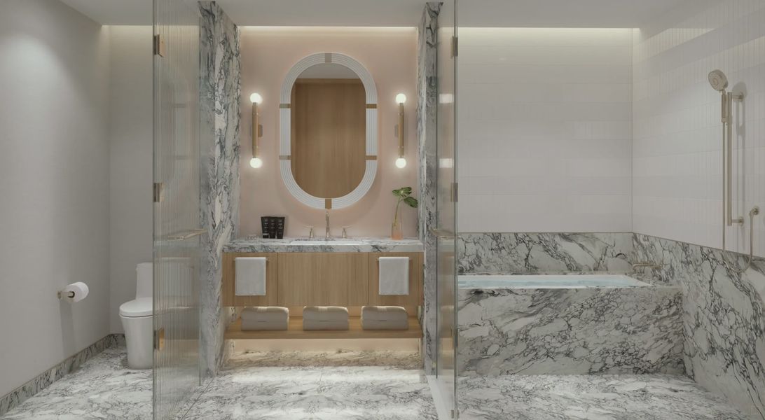 Furnished interior in a model home at W Pompano Beach in Pompano Beach (Image 9).