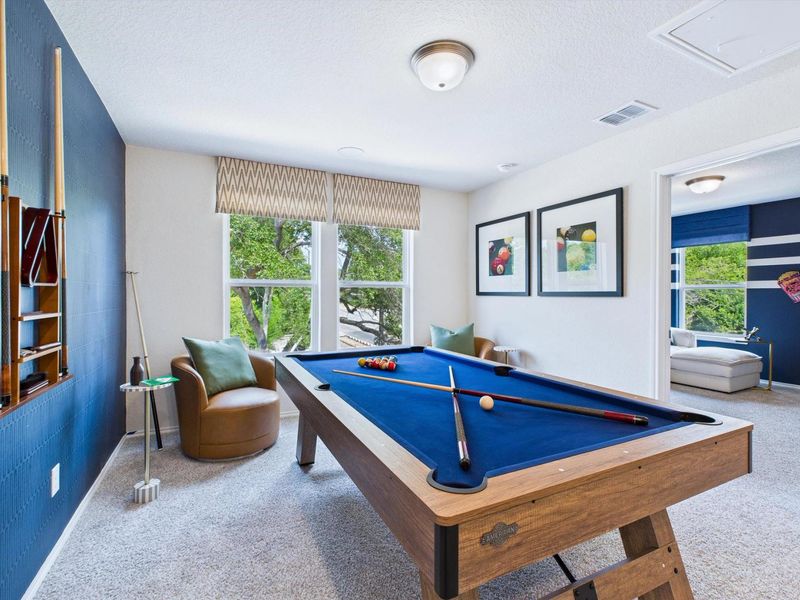 Furnished interior in a model home at Cedar Heights in San Antonio (Image 23).