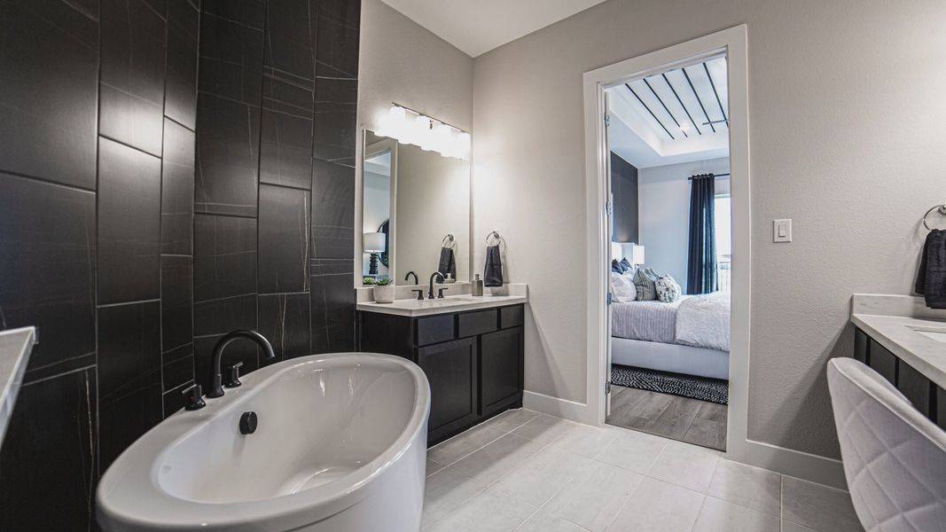 Furnished interior in a model home at Ladera at the Reserve at Mansfield in Mansfield (Image 11).