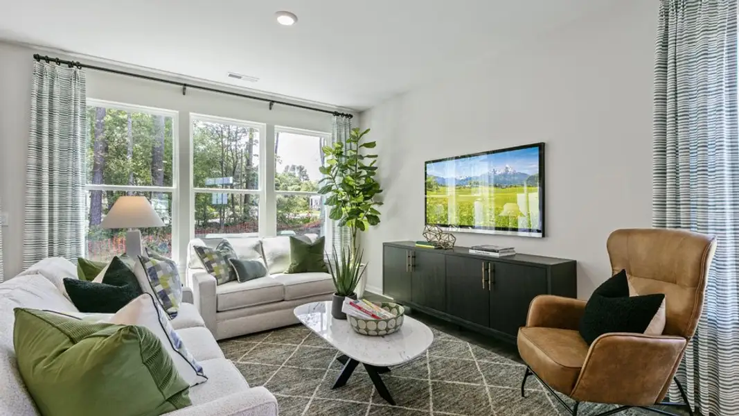 Furnished interior in a model home at Chapel Townes in Raleigh (Image 5).