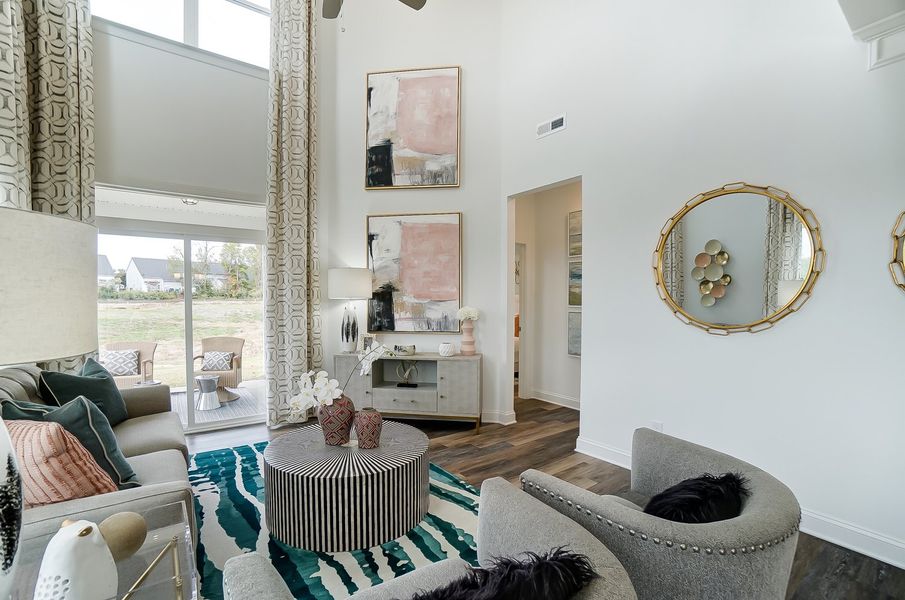 Furnished interior in a model home at Attenborough Townhomes in Piedmont (Image 11).