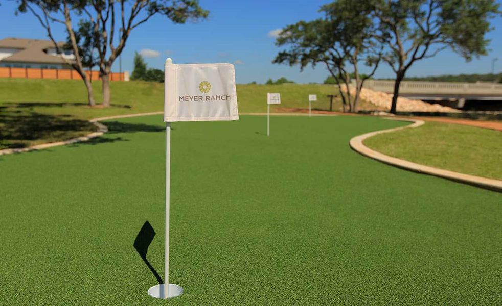 Experience refined leisure on the manicured putting green at Meyer Ranch's exclusive enclave, Texas.