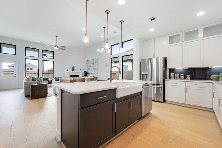 Furnished interior in a model home at Mulberry Farms in Santa Fe (Image 24).